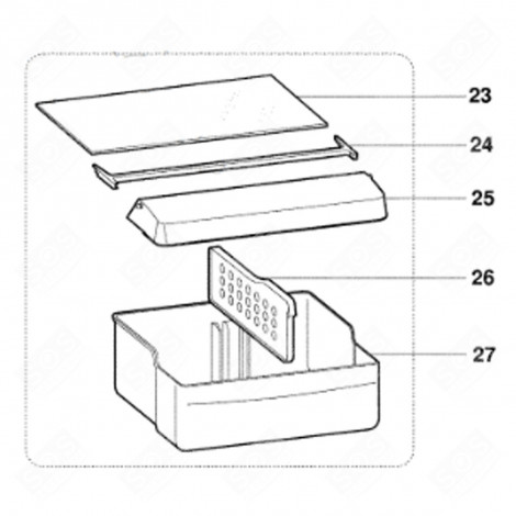 GEMÜSEFACHREGAL (KENNZEICHNUNG 23) KÜHLSCHRANK, GEFRIERSCHRANK - C00081956