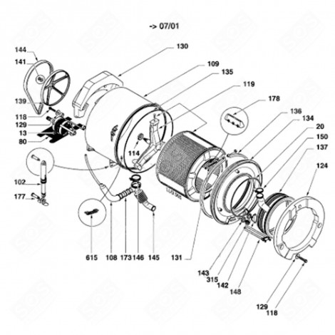 MUTTER M10 (BEZUGSZEICHEN 141) WASCHMASCHINE - 59X0392