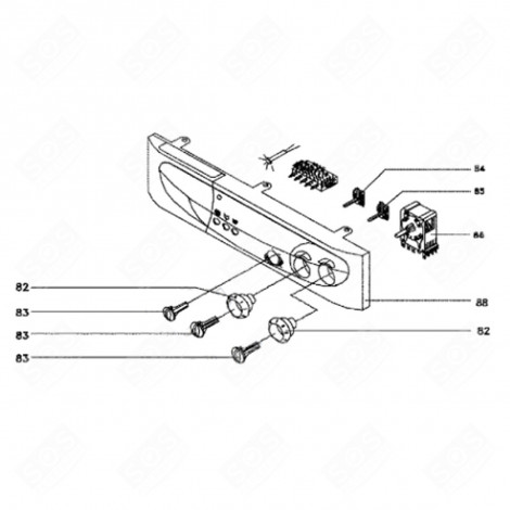 BEDIENFELD (KENNZEICHNUNG 88) WASCHMASCHINE - 95X7194