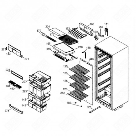 SCHUBLADE (REFERENZ 223) KÜHLSCHRANK, GEFRIERSCHRANK - 46X0797