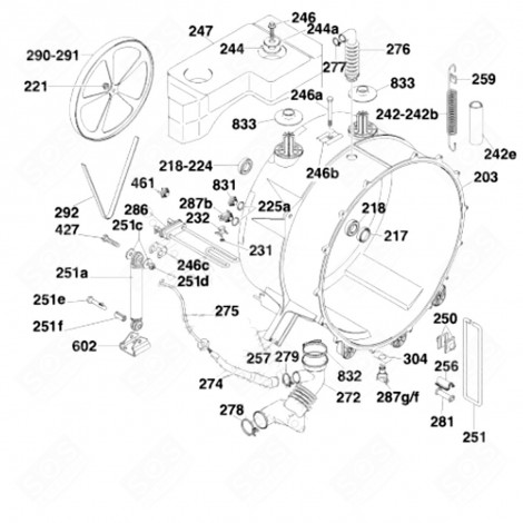 SCHLAUCH (KENNZEICHNUNG 276) WASCHMASCHINE - 03860581