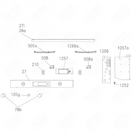 ELEKTRONIKPLATINE, LEISTUNGSMODUL (KENNZEICHNUNG 1206) BACKOFEN, KÜCHENHERD - 93964037