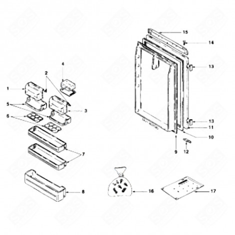 SCHRAUBE (X5) (KENNUNG 16) KÜHLSCHRANK, GEFRIERSCHRANK - 93X2694