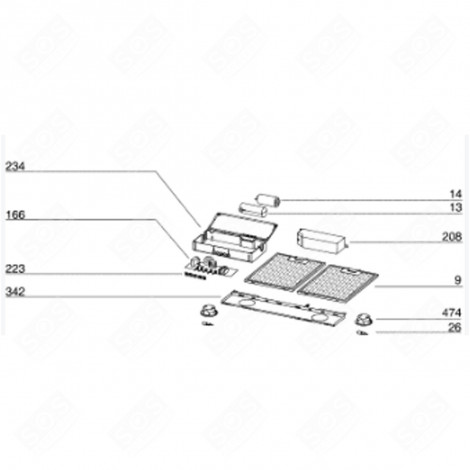 KONDENSATOR (KENNUNG 14) DUNSTABZUGSHAUBE - C00076053