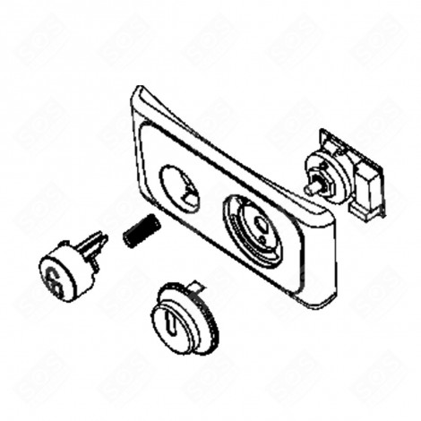 KOMPLETTER ZIFFERBLATT + SCHALTER KÜCHENMASCHINE - MS-0A12107