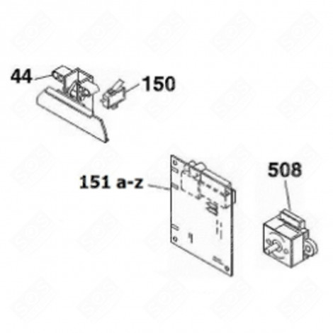 PROGRAMMIERTES MODUL (KENNZEICHEN 151 A-Z) GESCHIRRSPÜLER, SPÜLMASCHINE - 49028762