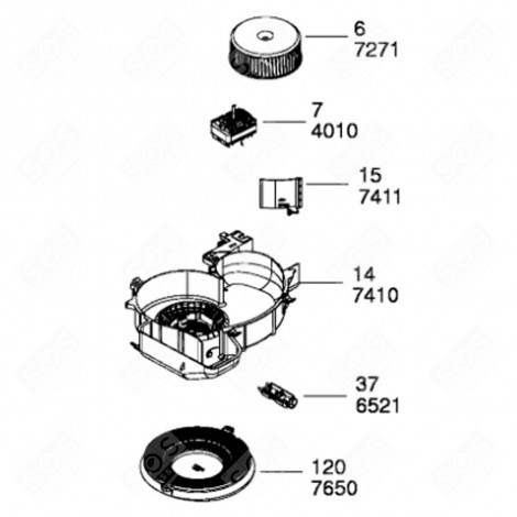 MOTOR (KENNZEICHNUNG 4010) DUNSTABZUGSHAUBE - 482000022271