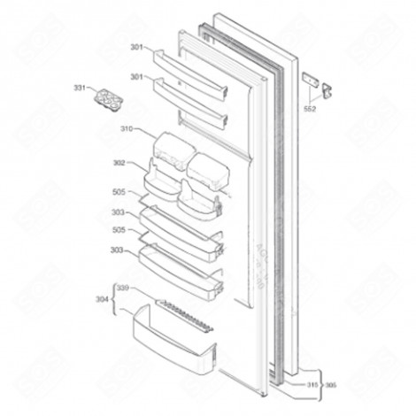 MAGNETDICHTUNG KÜHLSCHRANK, GEFRIERSCHRANK - 44X0351