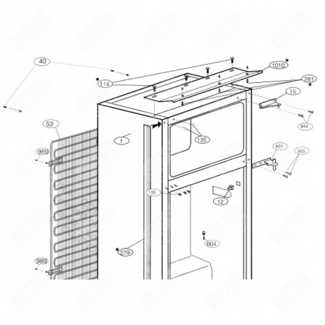 SCHARNIER KÜHLSCHRANK, GEFRIERSCHRANK - 4394600200