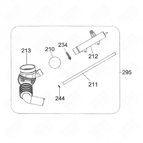 KAMMER-SCHLAUCH (KENNZEICHNUNG 212) WASCHMASCHINE - 42063779