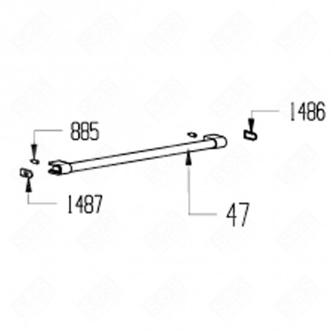 GRIFF (KENNZEICHNUNG 47) BACKOFEN, KÜCHENHERD - 410930009