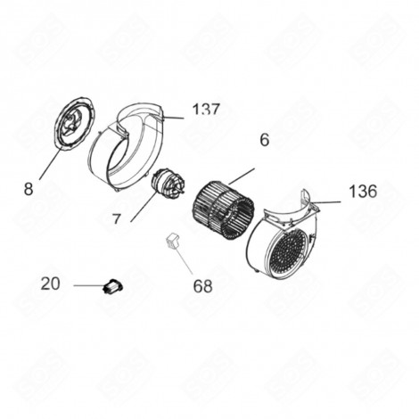 MOTOR (KENNZEICHNUNG 7) DUNSTABZUGSHAUBE - 4055354007