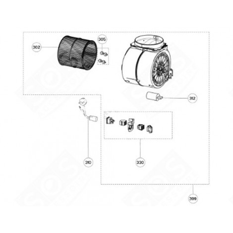 MOTOR (KENNUNG 399) DUNSTABZUGSHAUBE - 4055110102