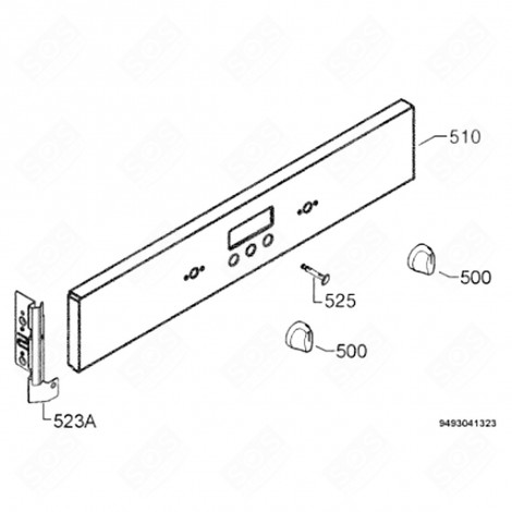 KNOPF (POS. 500) BACKOFEN, KÜCHENHERD - 3550389047