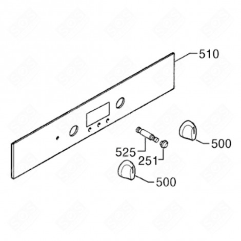 PROGRAMMIERUNGSTASTE (KENNZEICHEN 525) BACKOFEN, KÜCHENHERD - 3550293017