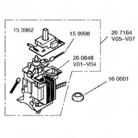 MOTOR (KENNUNG 260848) KÜCHENMASCHINE - 00260848