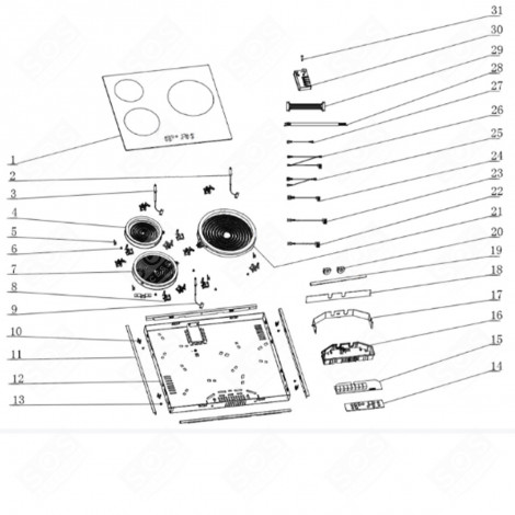 INTERNE VERBINDUNGSKABEL (KENNZEICHNUNG 22) BACKOFEN, KÜCHENHERD - CU005051