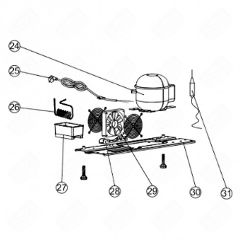 TURBINENVENTILATOR-KIT (KENNZEICHNUNG 29) KÜHLSCHRANK, GEFRIERSCHRANK - FR007563