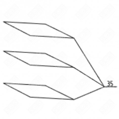 GLASABLAGE, GLASREGAL KÜHLSCHRANK, GEFRIERSCHRANK - FR002832