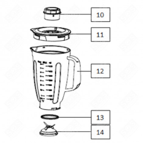 BLENDER-DOSIERER (KENNZEICHEN 10) KÜCHENMASCHINE - CU001137