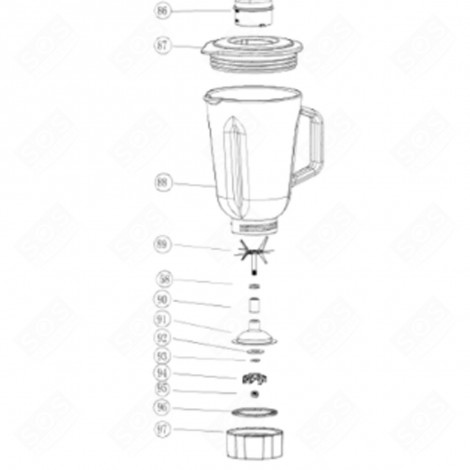 BLENDERBASIS (KENNZEICHNUNG 89 BIS 97) KÜCHENMASCHINE - CU001276