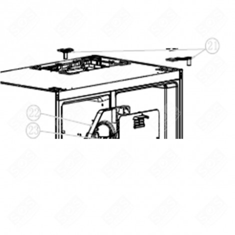 OBERE SCHARNIER (KENNZEICHNUNG 21) KÜHLSCHRANK, GEFRIERSCHRANK - FR000930