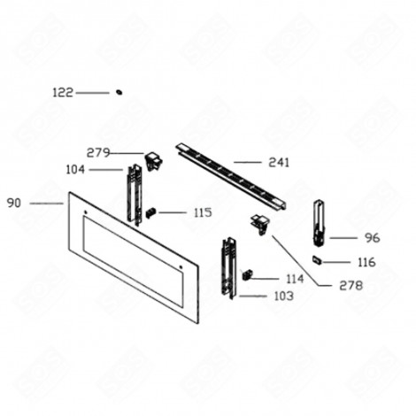 INNENTÜRPROFIL (KENNZEICHNUNG 241) BACKOFEN, KÜCHENHERD - CU000976