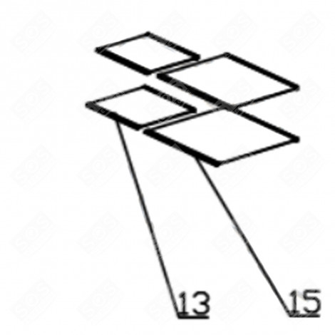 GLASABLAGE, GLASREGAL KÜHLSCHRANK, GEFRIERSCHRANK - FR007159