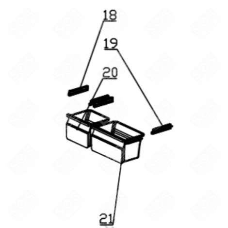 SCHUBLADE (KENNZEICHNUNG 20) KÜHLSCHRANK, GEFRIERSCHRANK - FR007164