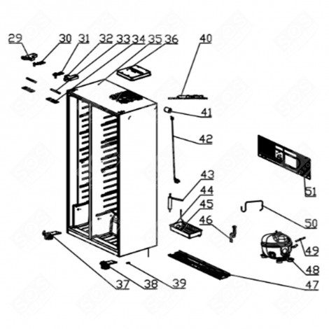 KOMPRESSOR (KENNZEICHNUNG 48) KÜHLSCHRANK, GEFRIERSCHRANK - FR007208