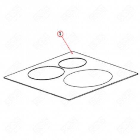 GLASKERAMIK-OBERFLÄCHE BACKOFEN, KÜCHENHERD - CU004989