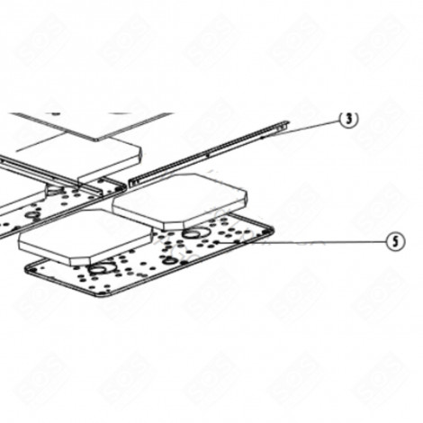 BRENNER 180 + 180 MM RECHTS-KIT (KENNZEICHNUNG 5) KOCHPLATTEN, HERDPLATTEN, KOCHFELD - CU000053