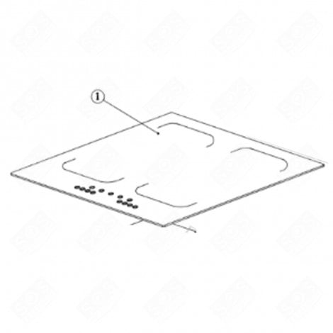 GLASKERAMIK-OBERFLÄCHE BACKOFEN, KÜCHENHERD - CU004993