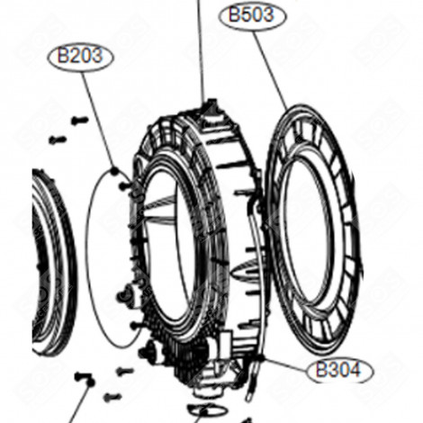 UMLAUFRING DICHTUNG BULLAUGE INT (KENNZEICHEN B203) WASCHMASCHINE - LA000076