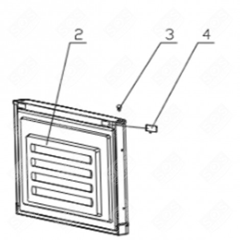 GEFRIERFACHTÜR (KENNZEICHNUNG 2) KÜHLSCHRANK, GEFRIERSCHRANK - FR001712