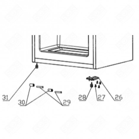 VERSTELLBARE FÜSSE (KENNZEICHNUNG 31) KÜHLSCHRANK, GEFRIERSCHRANK - FR001064