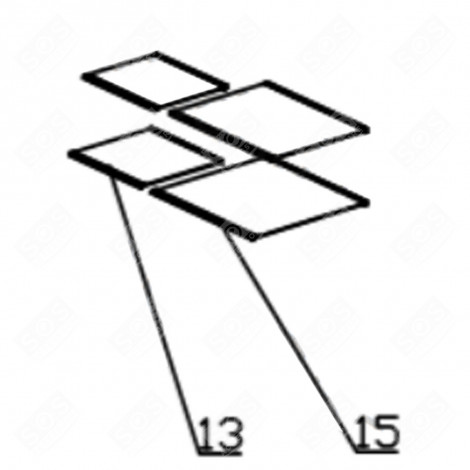 GLASABLAGE, GLASREGAL KÜHLSCHRANK, GEFRIERSCHRANK - FR007157