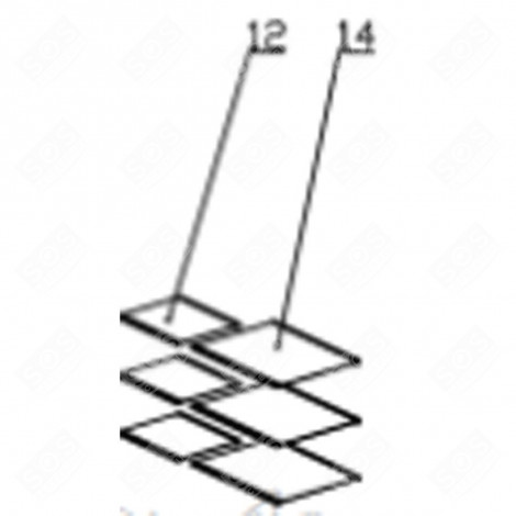 GLASABLAGE, GLASREGAL KÜHLSCHRANK, GEFRIERSCHRANK - FR007156