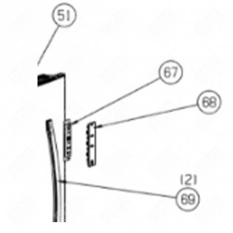 STEUERUNGSKARTE + BILDSCHIRM (BEZUGSPUNKT 67) KÜHLSCHRANK, GEFRIERSCHRANK - FR001514