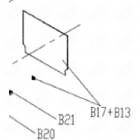 INNENSCHEIBE + RIEGEL (BEZUG B13 + B17) BACKOFEN, KÜCHENHERD - CU005086