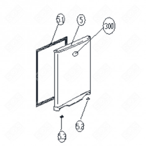 TÜR DICHTUNG KÜHLSCHRANK (KENNZEICHNUNG 5.1) KÜHLSCHRANK, GEFRIERSCHRANK - FR005595