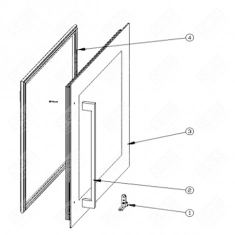 TÜR-DICHTUNG (KENNZEICHEN 4) KÜHLSCHRANK, GEFRIERSCHRANK - FR004059