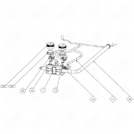 AUX-VENTIL (BEZ. 14) BACKOFEN, KÜCHENHERD - CU000884