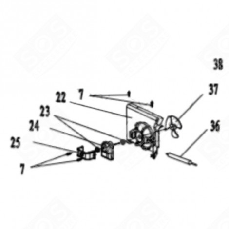 VENTILATORMOTOR (KENNZEICHEN 24) KÜHLSCHRANK, GEFRIERSCHRANK - FR001655