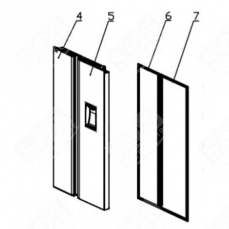 TÜR DICHTUNG KÜHLSCHRANK (KENNZEICHNUNG 6) KÜHLSCHRANK, GEFRIERSCHRANK - FR007150