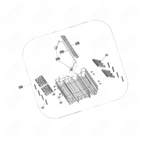 OBERSTER KORB (REFERENZ 350) GESCHIRRSPÜLER, SPÜLMASCHINE - 37016160