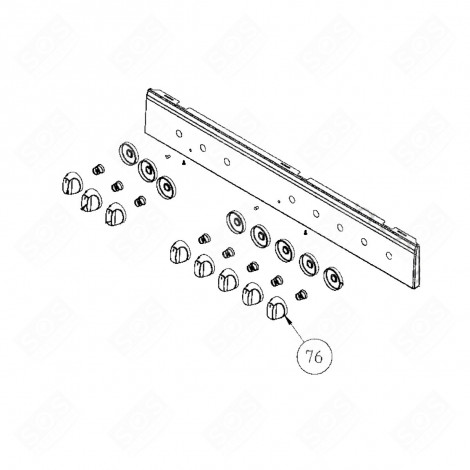 EDELSTAHL-HEBEL (KENNZEICHEN 76) BACKOFEN, KÜCHENHERD - 42107914