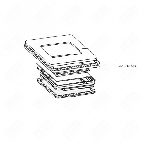 ORIGINAL-TÜR-DICHTUNG (REP. 661 212 550) BACKOFEN, KÜCHENHERD - 8996619115356, 8996612125501