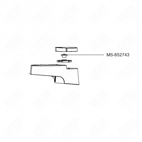 BLAUER ANTRIEBSWELLEN (NR. MS-652743) KÜCHENMASCHINE - MS-652410, MS-652743