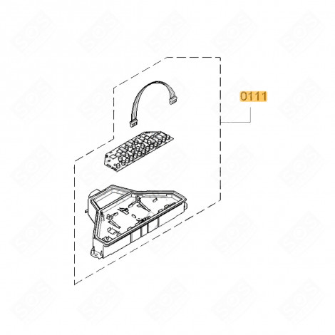 STEUERMODUL (KENNZEICHNUNG 0111) KOCHPLATTEN, HERDPLATTEN, KOCHFELD - 11036870